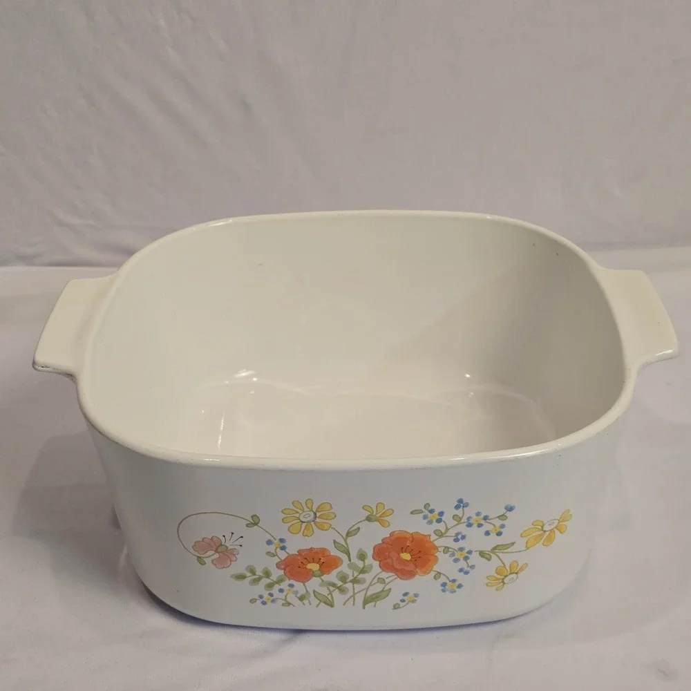 Corning Ware A-5-B 5 Quart‎ Wildflower Casserole Dish with Lid Vintage Pyroceram